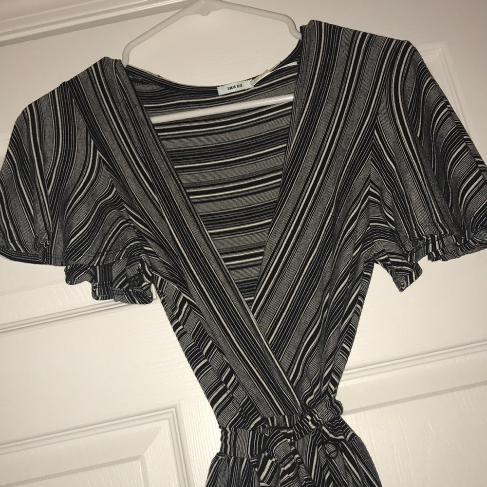 Kimchi Blue Urban Outfitters striped flutter dress